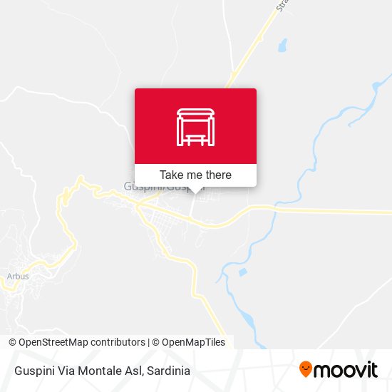 Guspini Via Montale Asl map