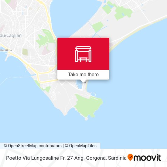 Poetto Via Lungosaline Fr. 27-Ang. Gorgona map
