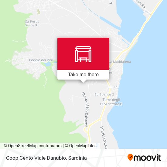 Coop Cento Viale Danubio map