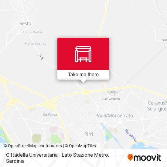 Cittadella Universitaria - Lato Stazione Metro map