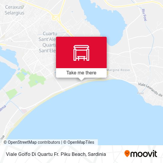 Viale Golfo Di Quartu Fr. Piku Beach map