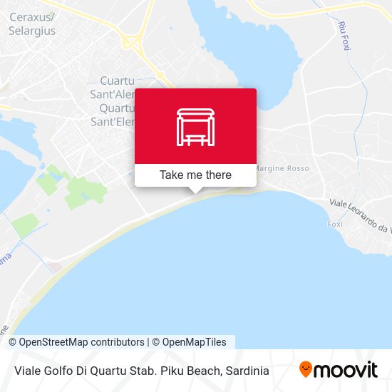 Viale Golfo Di Quartu Stab. Piku Beach map