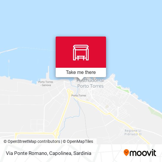 Via Ponte Romano, Capolinea map