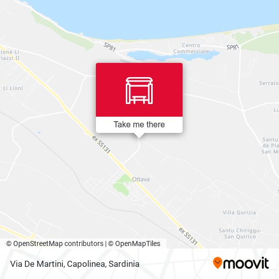 Via De Martini, Capolinea map