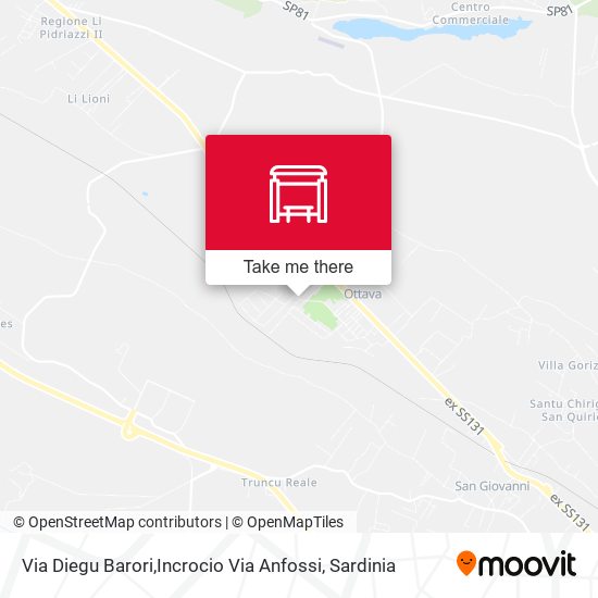 Via Diegu Barori,Incrocio Via Anfossi map
