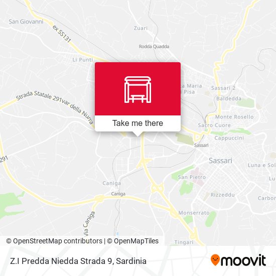 Z.I Predda Niedda Strada 9 map