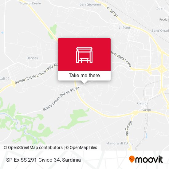 SP Ex SS 291 Civico 34 map