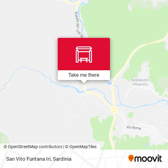 San Vito Funtana Iri map