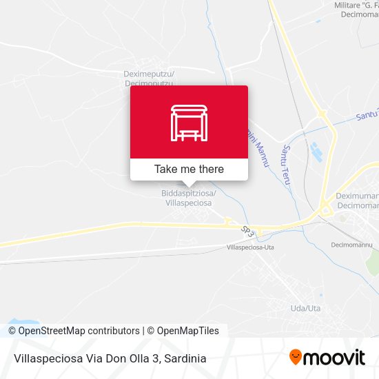 Villaspeciosa Via Don Olla 3 map