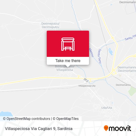 Villaspeciosa Via Cagliari 9 map