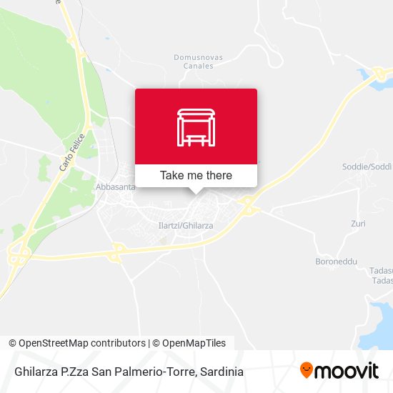 Ghilarza P.Zza San Palmerio-Torre map