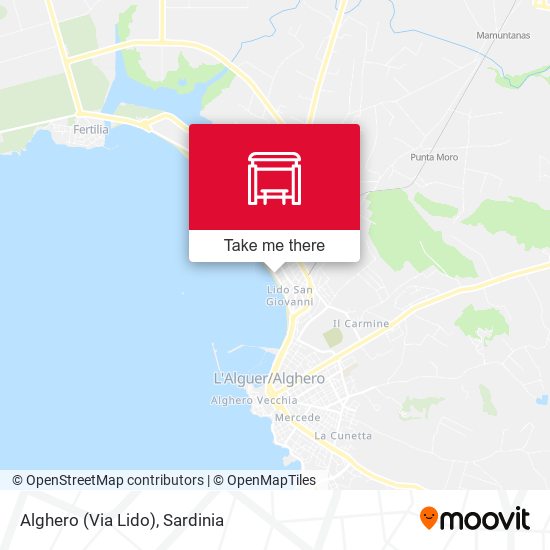 Alghero (Via Lido) map