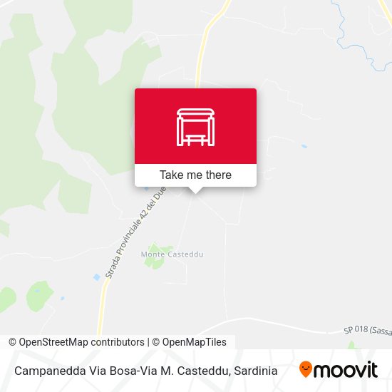 Campanedda Via Bosa-Via M. Casteddu map