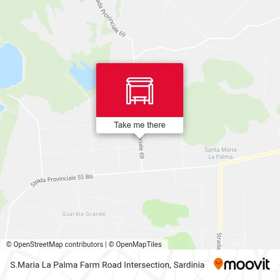 S.Maria La Palma Farm Road Intersection map