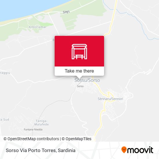 Sorso Via Porto Torres map