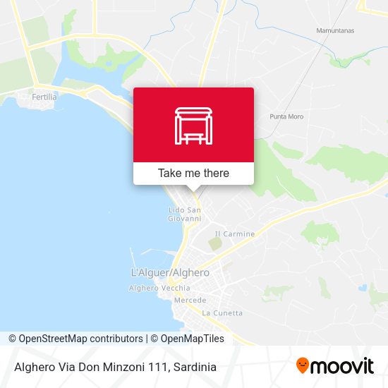 Alghero Via Don Minzoni 111 map