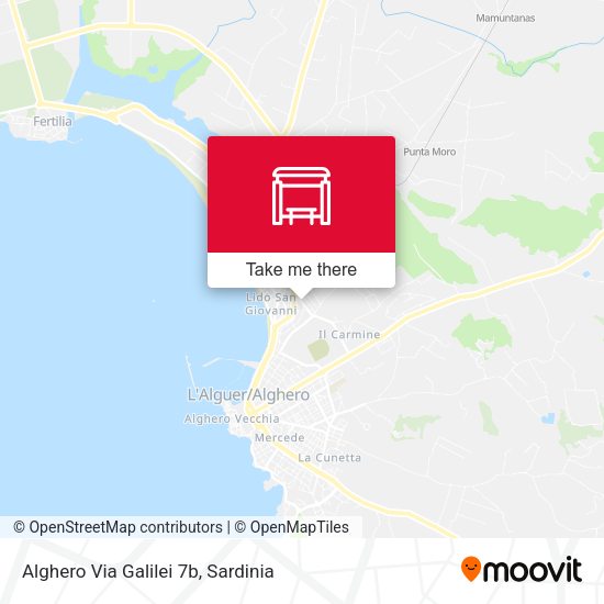 Alghero Via Galilei 7b map