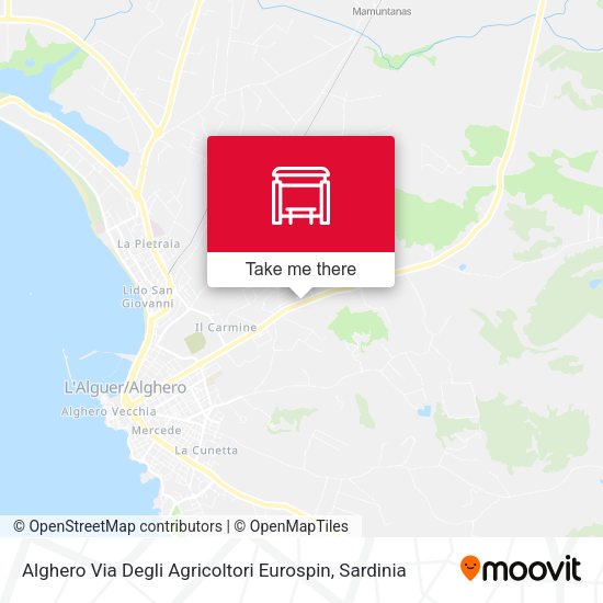 Alghero Via Degli Agricoltori Eurospin map