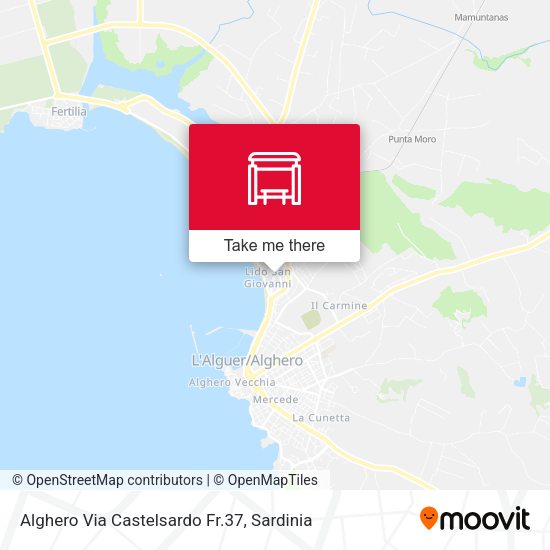 Alghero Via Castelsardo Fr.37 map