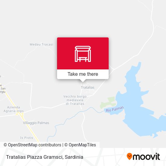 Tratalias Piazza Gramsci map