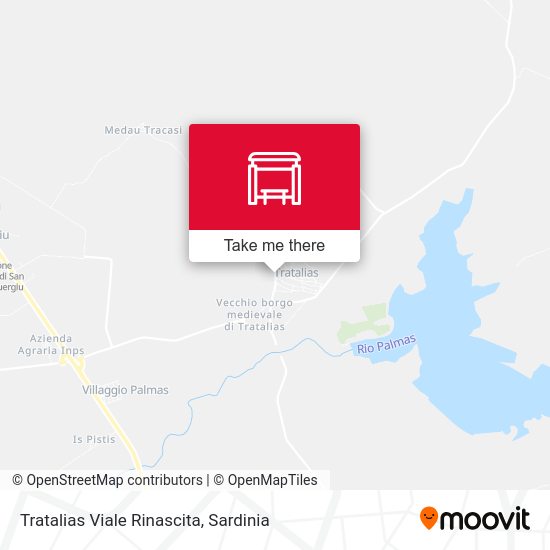 Tratalias Viale Rinascita map