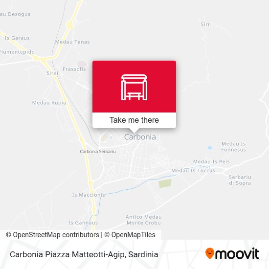 Carbonia Piazza Matteotti-Agip map