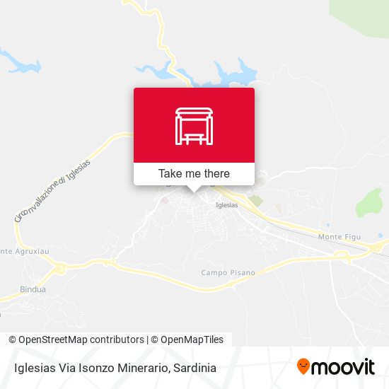 Iglesias Via Isonzo Minerario map