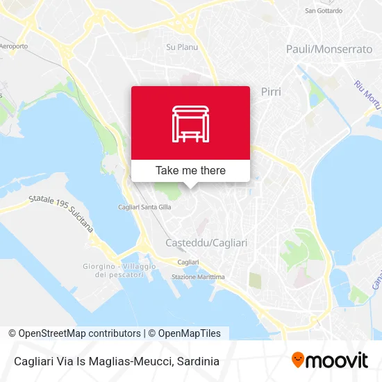 Cagliari Via Is Maglias-Meucci map
