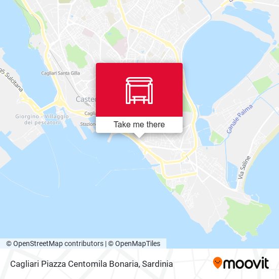 Cagliari Piazza Centomila Bonaria map