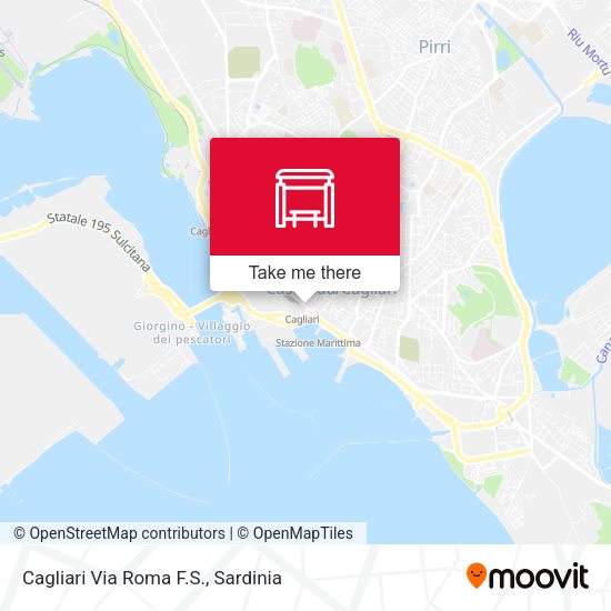Cagliari Via Roma F.S. map