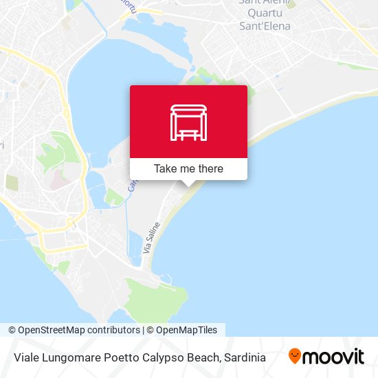 Viale Lungomare Poetto Calypso Beach map