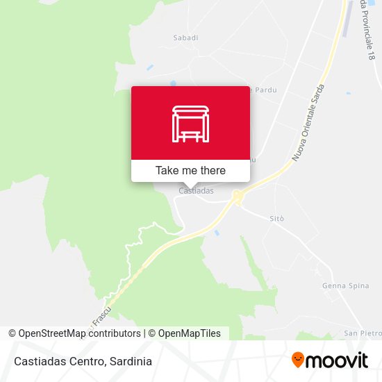 Castiadas Centro map