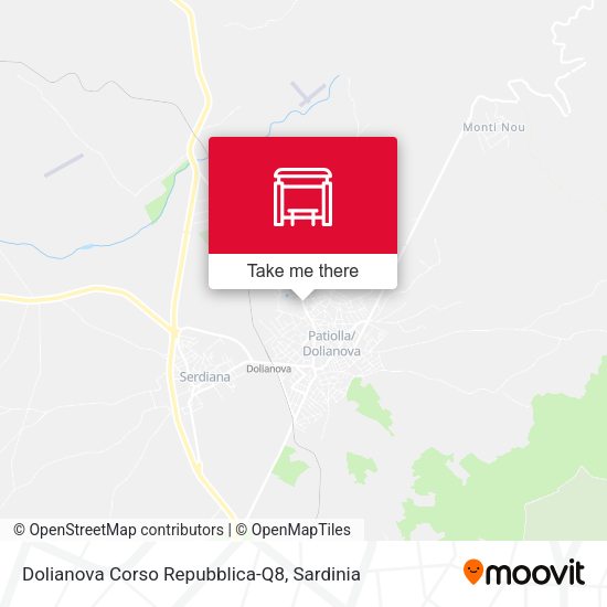Dolianova Corso Repubblica-Q8 map