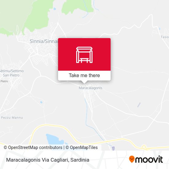 Maracalagonis Via Cagliari map