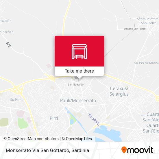 Monserrato Via San Gottardo map