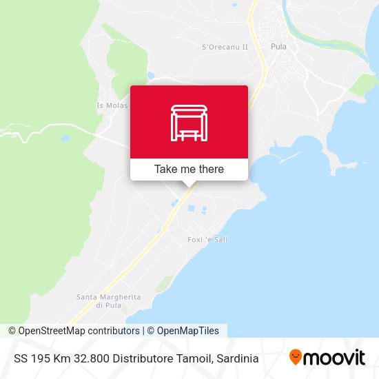 SS 195  Km 32.800 Distributore Tamoil map