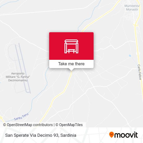 San Sperate Via Decimo 93 map