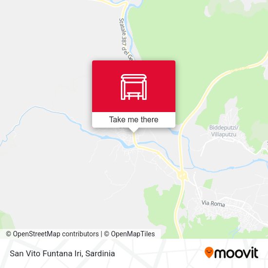 San Vito Funtana Iri map