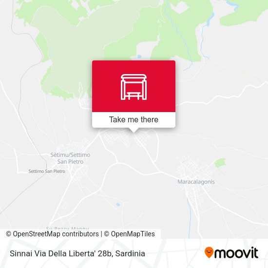 Sinnai Via Della Liberta' 28b map