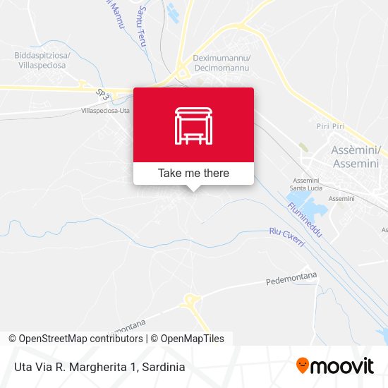 Uta Via R. Margherita 1 map