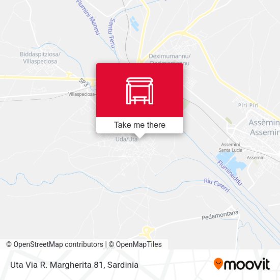 Uta Via R. Margherita 81 map