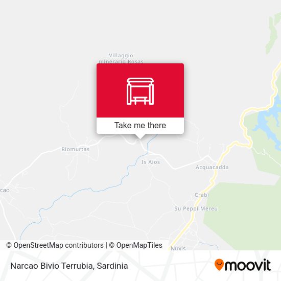 Narcao Bivio Terrubia map