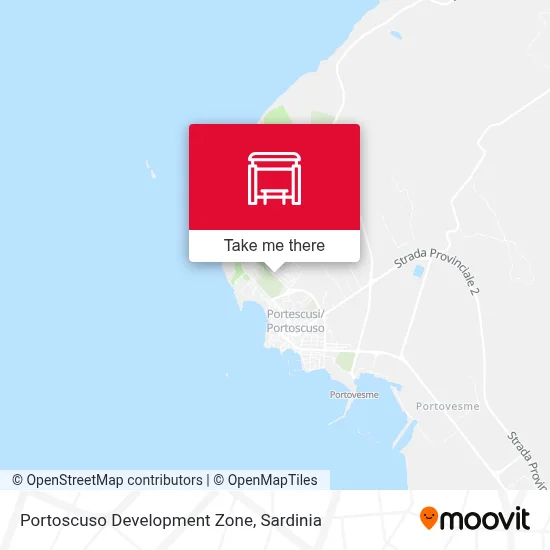 Portoscuso Development Zone map
