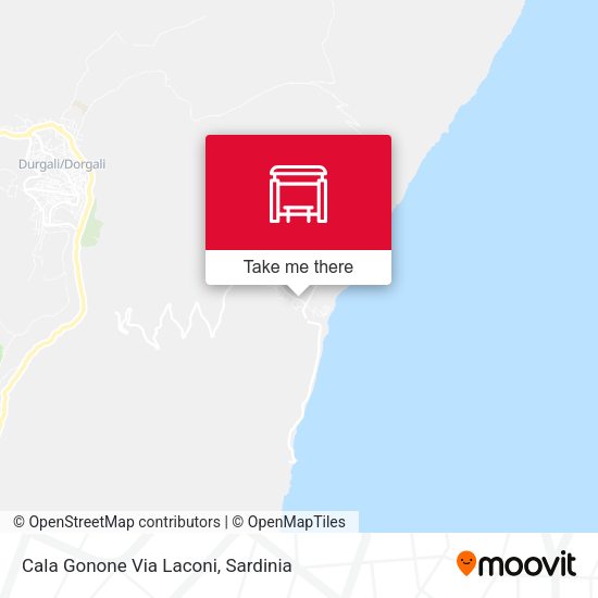 Cala Gonone Via Laconi map