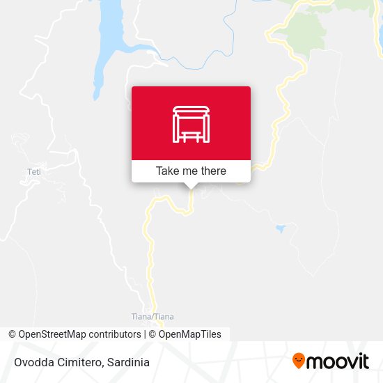 Ovodda Cimitero map