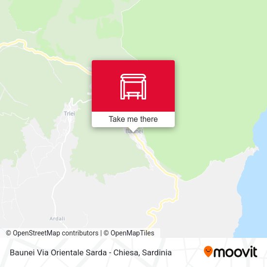 Baunei Via Orientale Sarda - Chiesa map