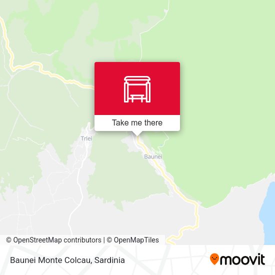 Baunei Monte Colcau map