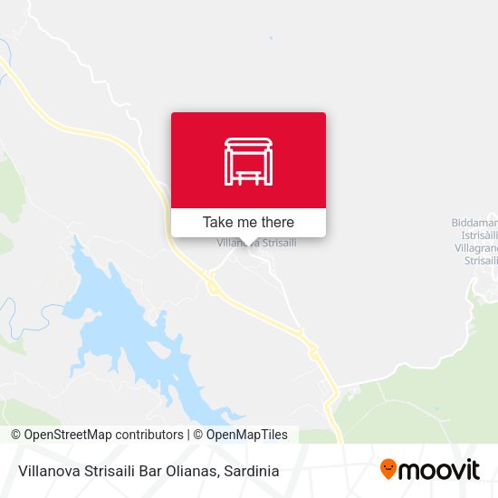 Villanova Strisaili Bar Olianas map