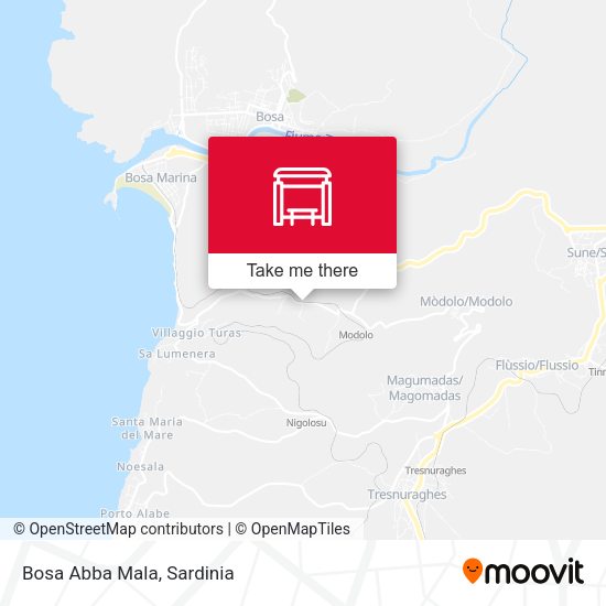 Bosa Abba Mala map