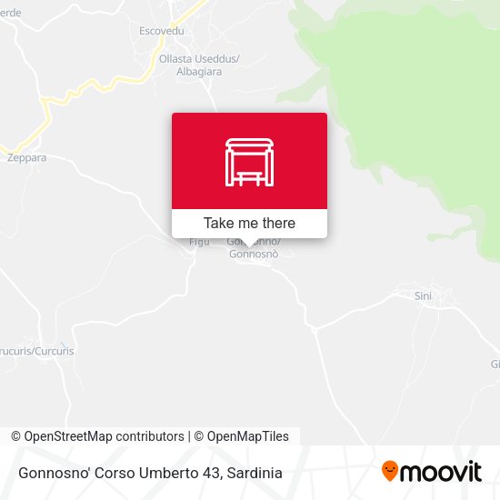Gonnosno' Corso Umberto 43 map